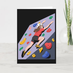Indoor Rock Climbing Wall Art Card