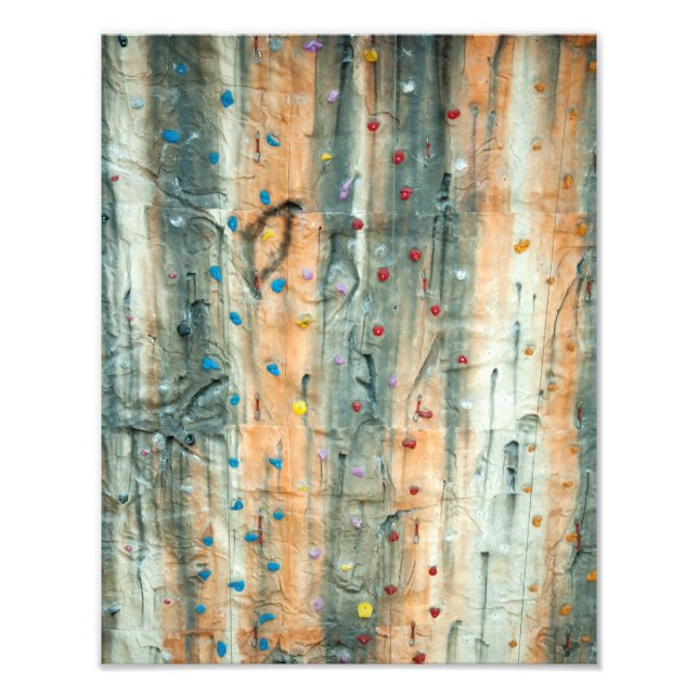 Indoor Rock Climbing Wall Photo Print (Front)