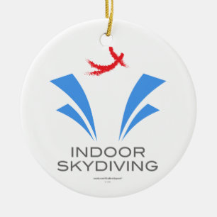Indoor Skydiving Ceramic Tree Decoration