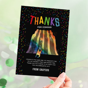Indoor Slide Park Kids Birthday Thank You Card