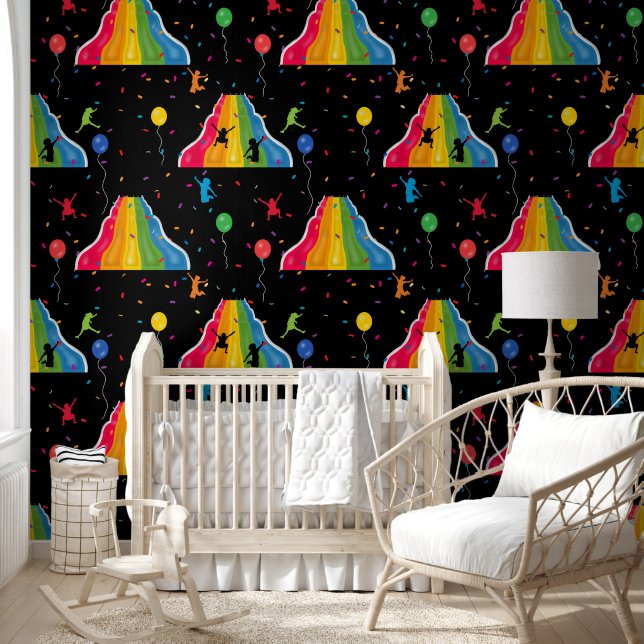 Indoor Slide Park Kids Playground Bedroom Nursery Wallpaper (Kids)