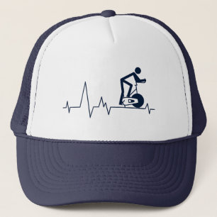 Indoor Spinning Cycle Heartbeat Bikers Trucker Hat