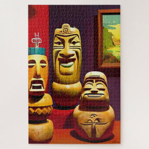 Indoor Tiki Life Ken Gauge Art Jigsaw Puzzle