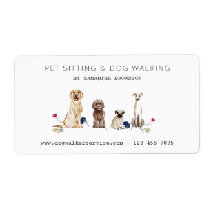 Indoor Watercolor Pet Sitting Dog Walking Services