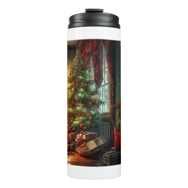 Indoors Christmas Tree Thermal Tumbler  (Front)