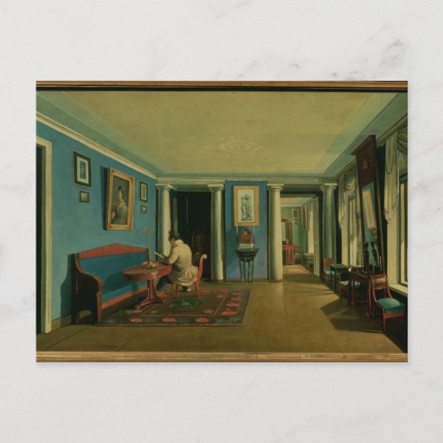 Indoors. Drawing Room with Columned Entresol Postcard (Front)
