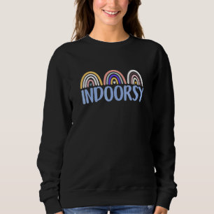 Indoorsy Introvert Rainbow Anti Social Distancing Sweatshirt