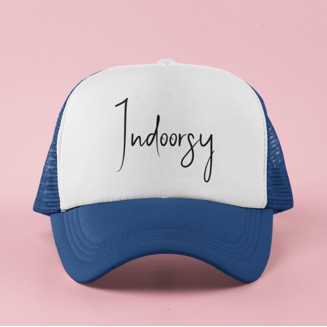 Indoorsy Script Funny Trucker Hat (Creator Uploaded)
