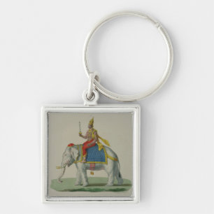 Indra, engraved by Marlet et Cie (colour litho) Key Ring