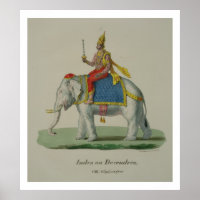 Indra, engraved by Marlet et Cie (colour litho)