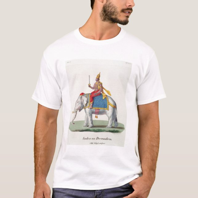 Indra or Devendra, from 'L'Inde francaise...', eng T-Shirt (Front)