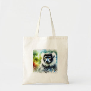 Indri in the Wild 100924AREF114 - Watercolor Tote Bag