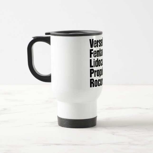 Induction Drugs Traveller Mug (Left)