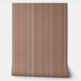Indulgent Ophelia Warm Stripes Orange Brown Wallpaper