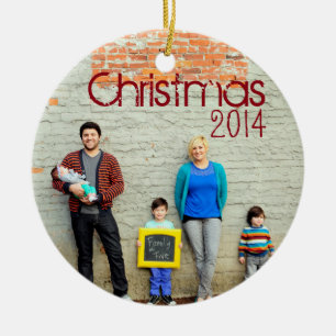 Industial Photo Christmas Ornament With Date
