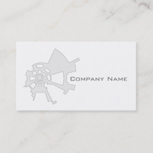 industrial abstract design white business card