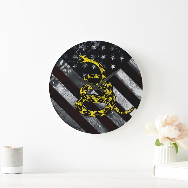 Industrial American Flag and Snake Clock (Home)