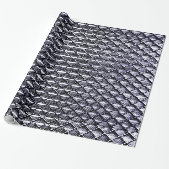 Industrial Chain Link and Metal Fence Wrapping Paper (Unrolled)