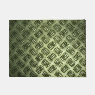 Industrial Chequered Metal Steel Flooring Texture Doormat