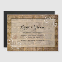 Industrial Chic Bricks Swirl Wedding Save the Date