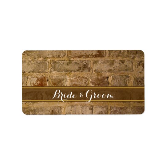 Industrial Chic Bricks Wedding Favour Tag Address Label