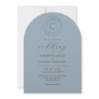 Industrial Chic Steal Blue Wedding Invitations