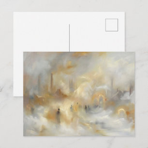 Industrial Cityscape Romantic Style Postcard