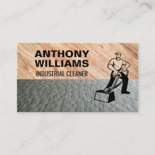 Industrial Cleaning Carpet and Wood Floors Business Card