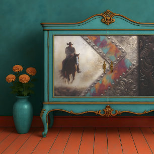 Industrial Cowboy Decoupage Tissue Paper