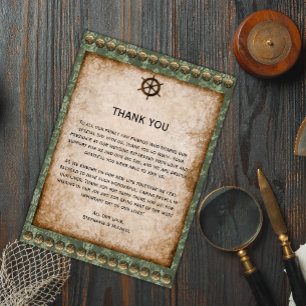 Industrial Elegance Steampunk Wedding  Thank You Card
