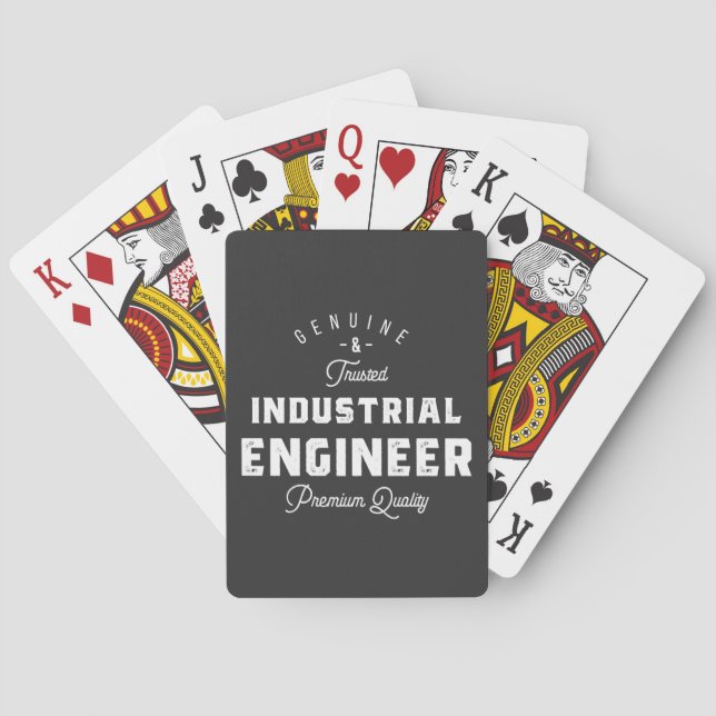 Industrial engineer, cool, engineer, engineering, playing cards (Back)