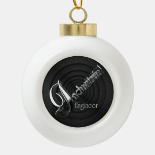 Industrial Engineer Deco Flare Ceramic Ball Christmas Ornament