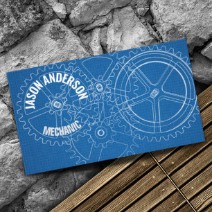 Industrial Gear Auto Repair Automotive Mechanic  Business Card
