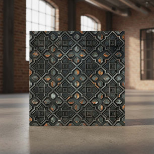 Industrial Geometric Pattern #2 ID1227 Ceramic Tile