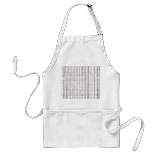 Industrial Grid-Black And White Modern Geometric Standard Apron