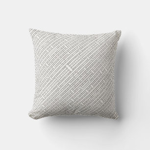 Industrial Grid-Black and White Modern Minimalist Cushion