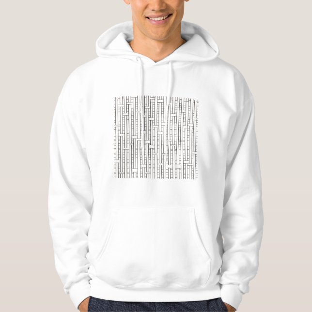 Industrial Grid-Modern Bauhaus Geometric Hoodie (Front)