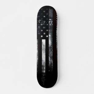 Industrial Grunge American Flag Skateboard