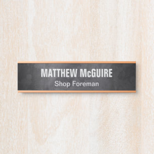 Industrial Grunge Metal Look Shop Office Door Sign
