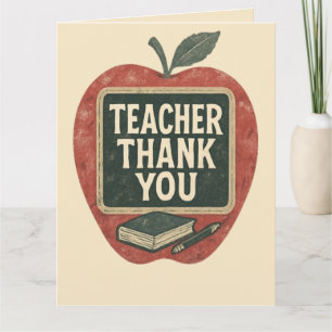 Industrial Grunge Teacher – Vintage Classroom Thank You Card