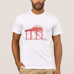 Industrial Harbour Harbour Port Dockside Crane  T-Shirt