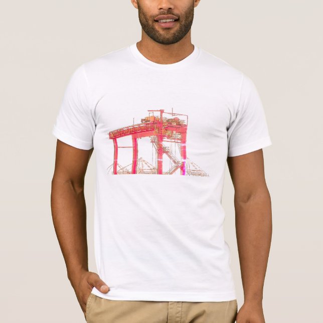 Industrial Harbour Harbour Port Dockside Crane  T-Shirt (Front)