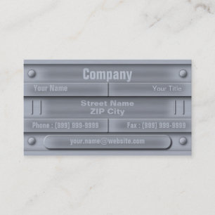 Industrial ID Plate Business Card