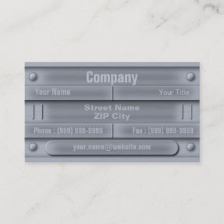 Industrial ID Plate Business Card
