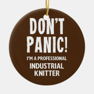 Industrial Knitter Ceramic Ornament