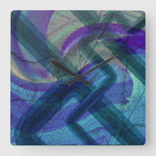 Industrial Landscape Abstract Clock