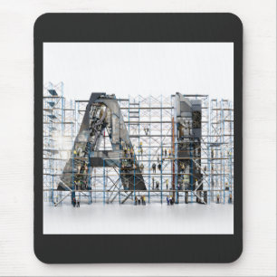 Industrial Letterform – AI Mouse Pad