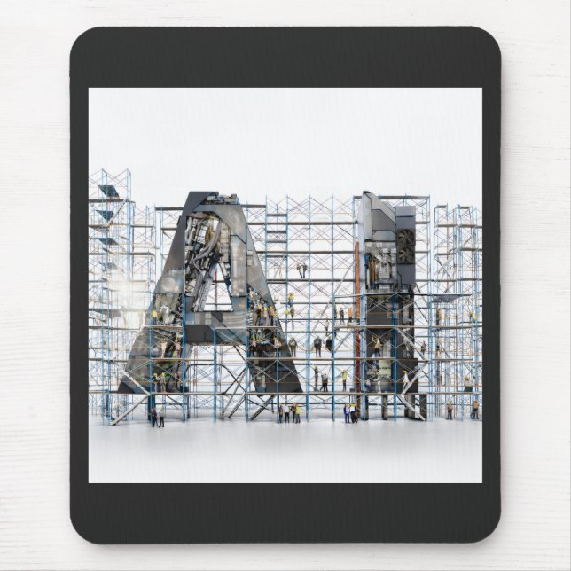 Industrial Letterform – AI Mouse Pad (Front)