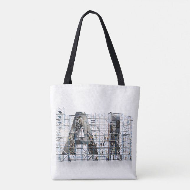 Industrial Letterform – AI Tote Bag (Back)
