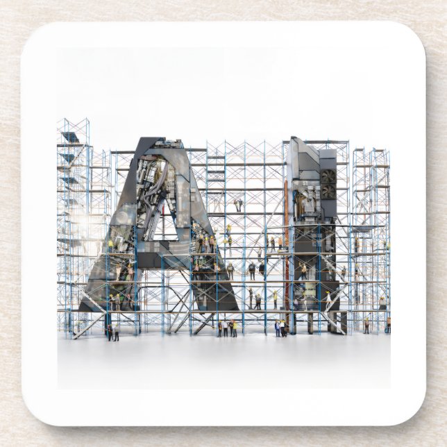 Industrial Letterform Architecture Art Coaster (Front)